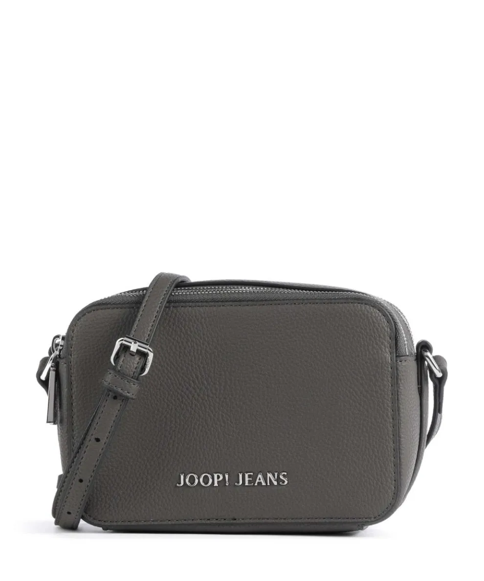 Jeans Diurno Susan Crossbody bag grained leather dark grey