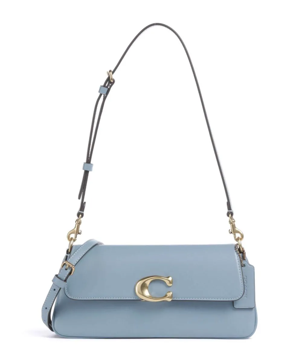 Jet Shoulder bag fine grain cow leather blue-grey