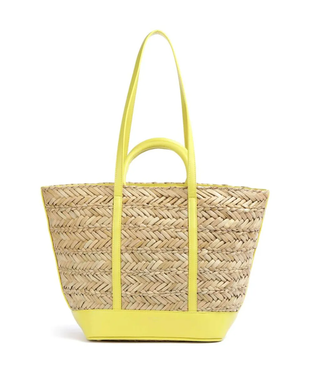 Ivees Tote bag bast, imitation leather yellow