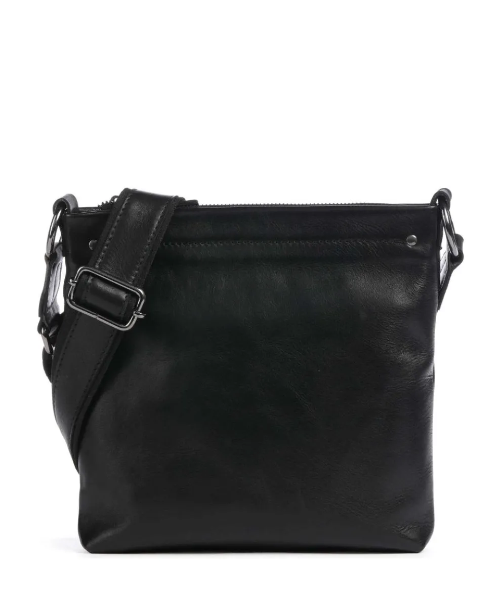 Caugio Crossbody bag fine grain cow leather black