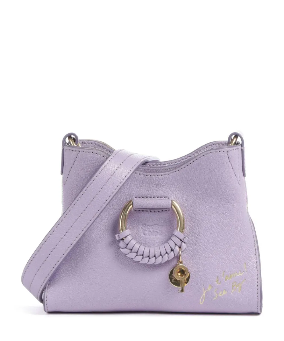 Joan Crossbody bag grained goatskin leather violet
