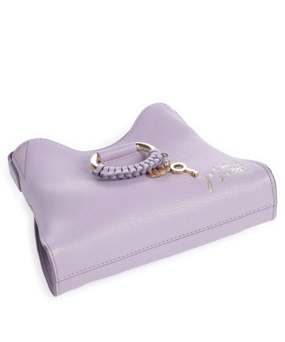 Joan Crossbody bag grained goatskin leather violet