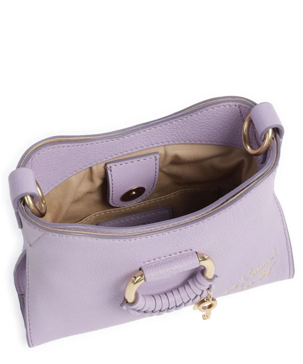 Joan Crossbody bag grained goatskin leather violet