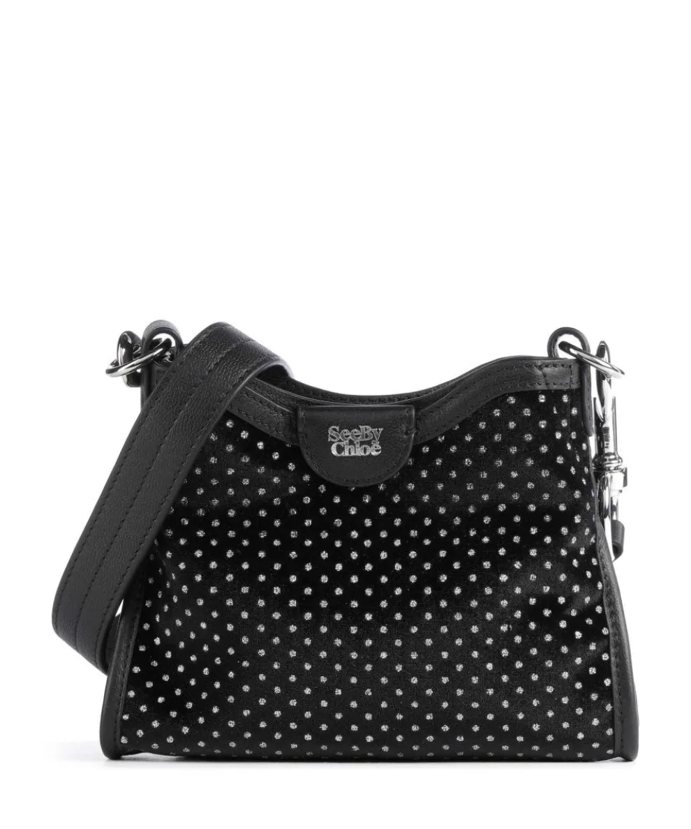 Joan Crossbody bag imitation leather, polyester, fine grain cow leather black