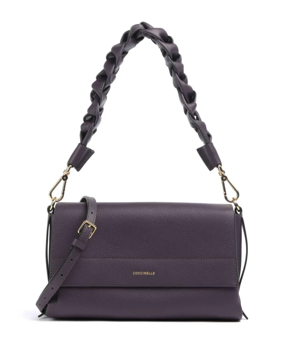 Boheme Grana Double Shoulder bag grained cow leather plum
