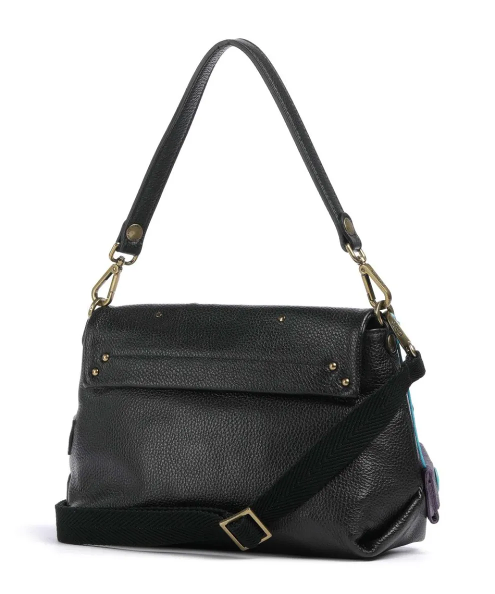 Guadalupe Nihan Shoulder bag grained calfskin black