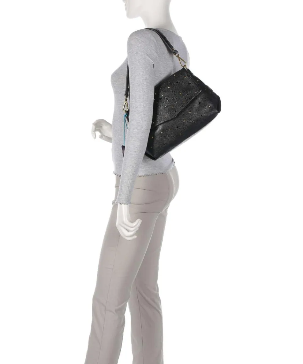 Guadalupe Nihan Shoulder bag grained calfskin black