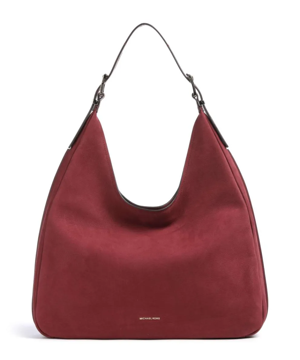 Nolita Large Hobo bag brushed cow leather wine