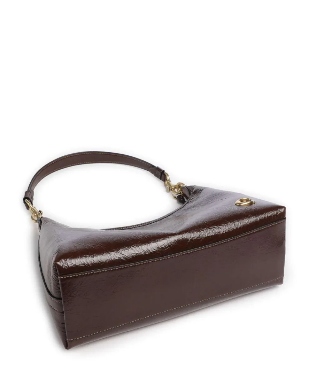 Juliet Shoulder bag grained leather brown