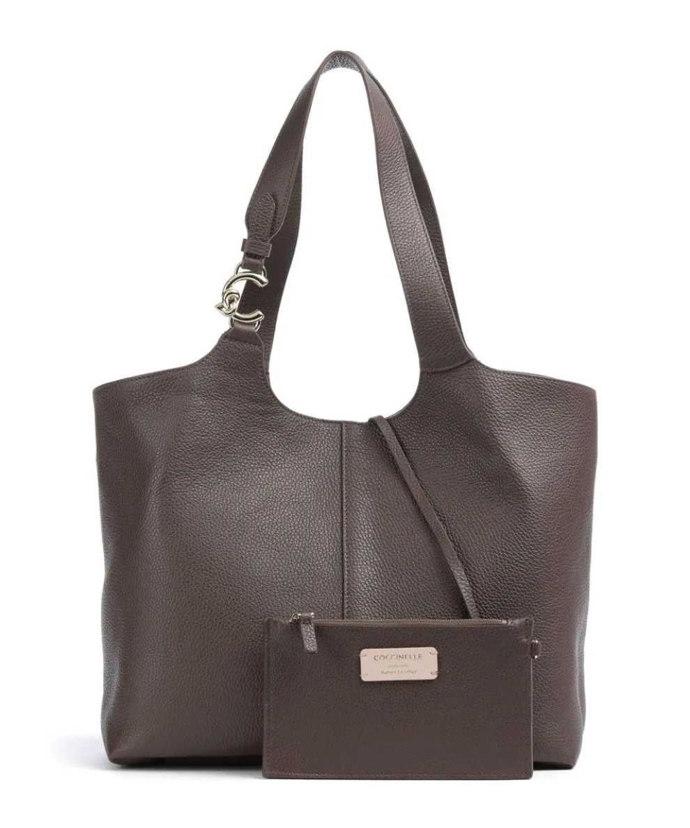 C-Easy Hobo bag grained leather dark brown