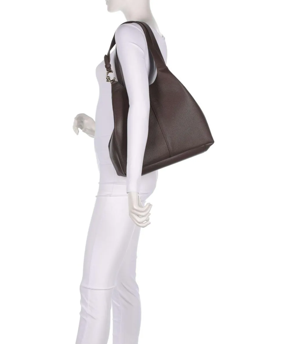 C-Easy Hobo bag grained leather dark brown