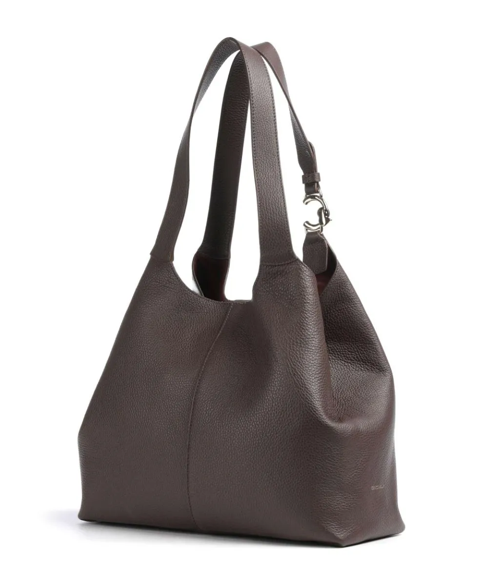 C-Easy Hobo bag grained leather dark brown
