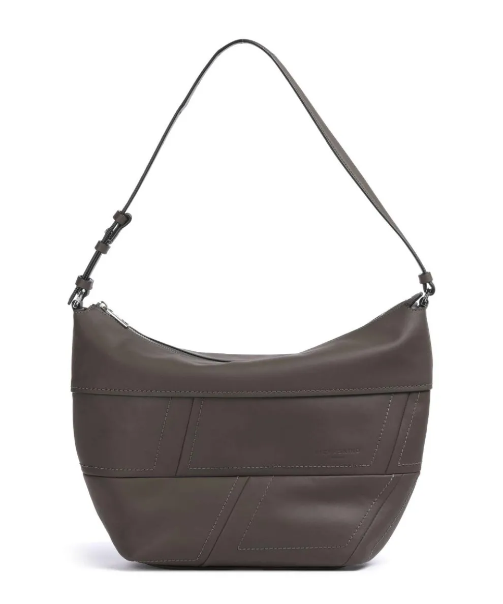 Edda Calf Optic M Hobo bag fine grain cow leather brown
