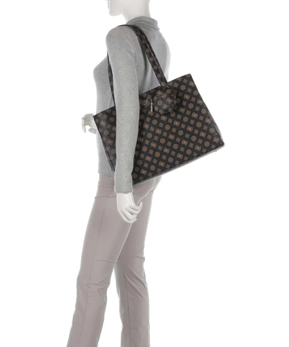 Power Play Tote bag 14″ imitation leather dark brown