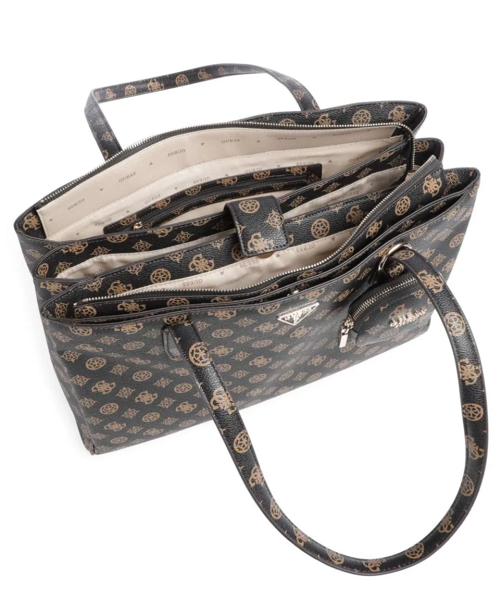 Power Play Tote bag 14″ imitation leather dark brown