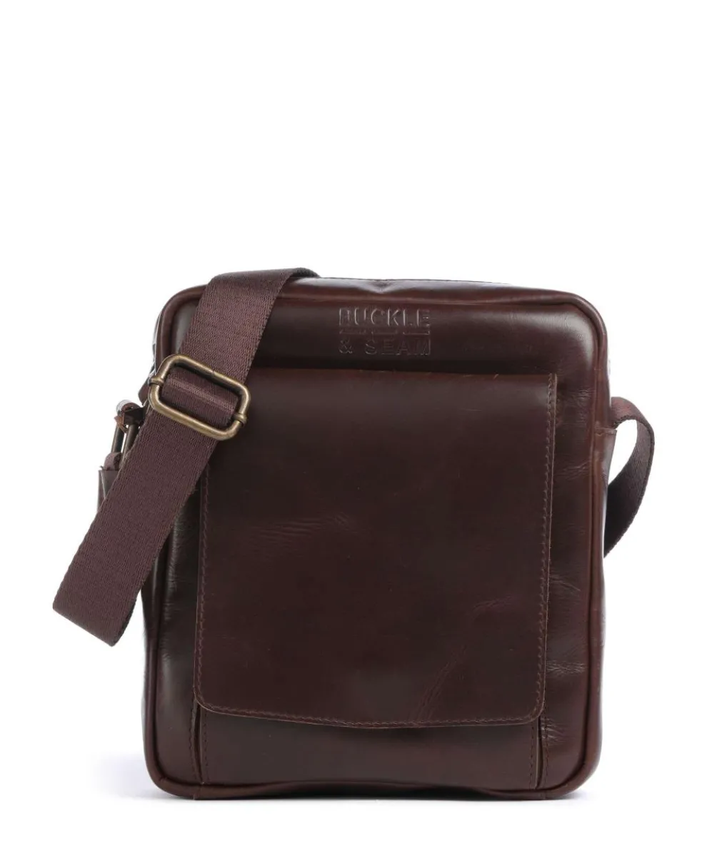 Crazy Horse Collector Crossbody bag fine grain cow leather dark brown