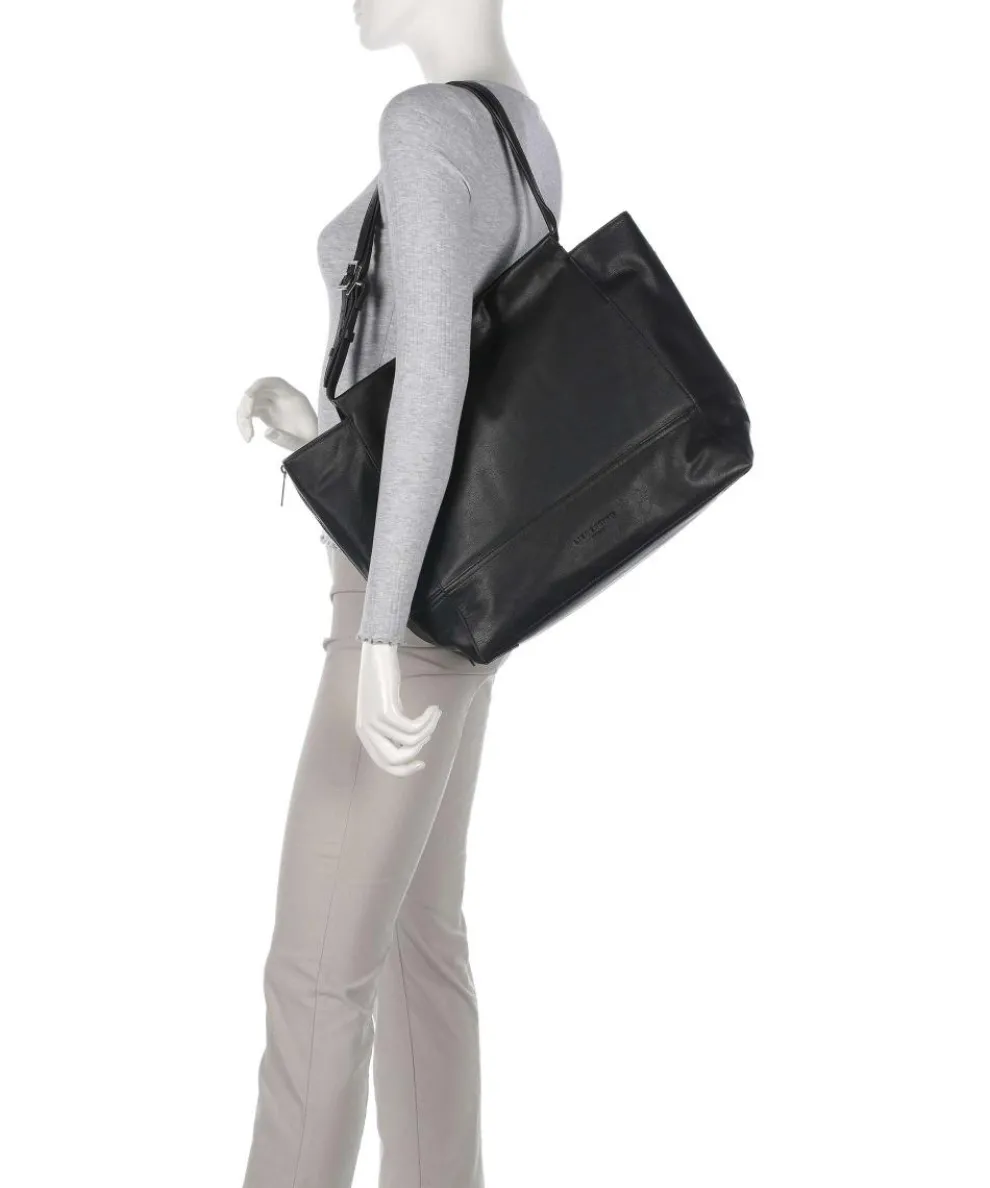 Lou 2 3D Leather L Tote bag grained cow leather black