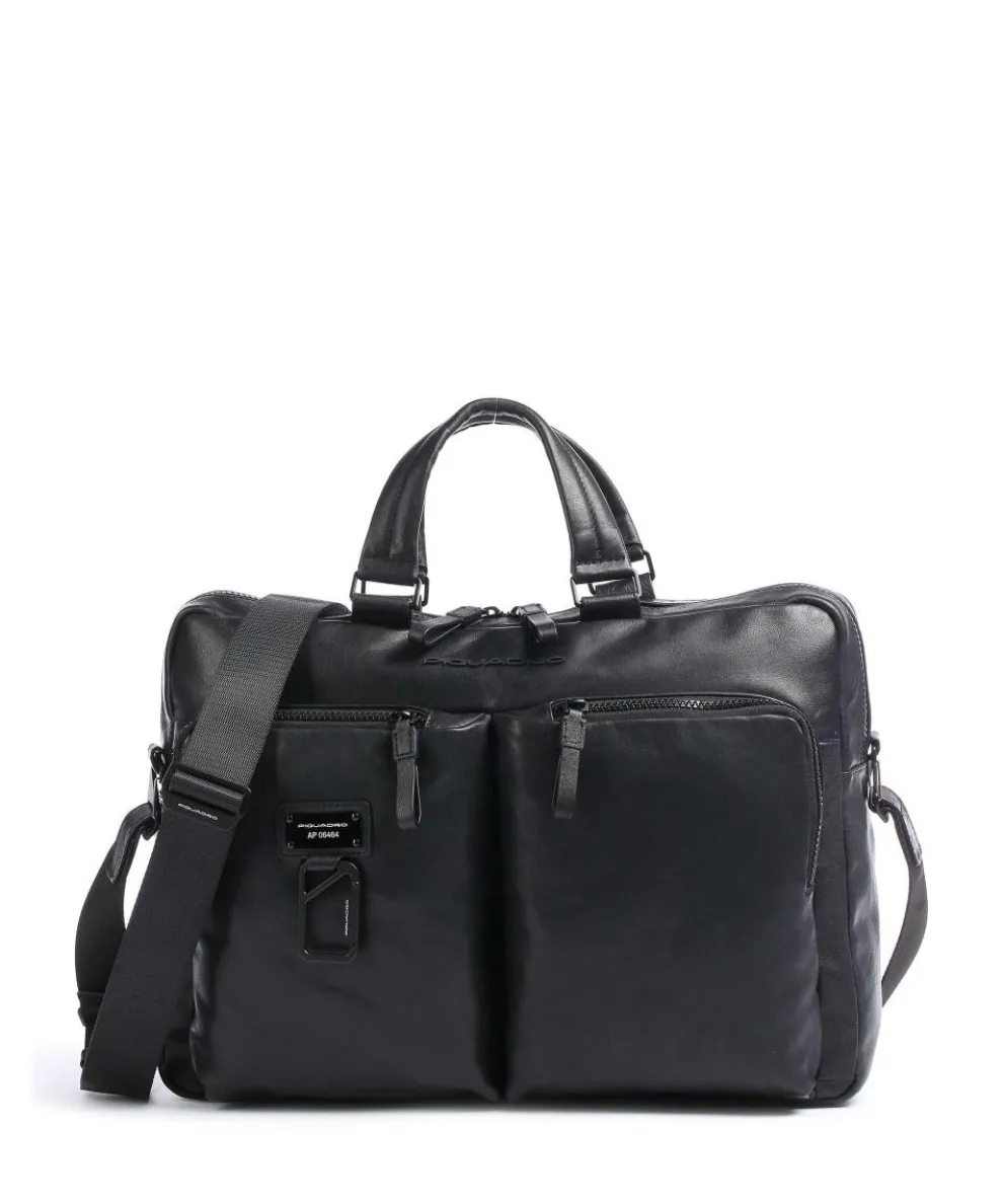Harper Briefcase 16″ fine grain leather black