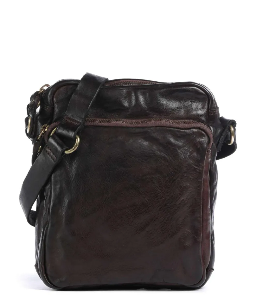 Crossbody bag softly grained calfskin dark brown