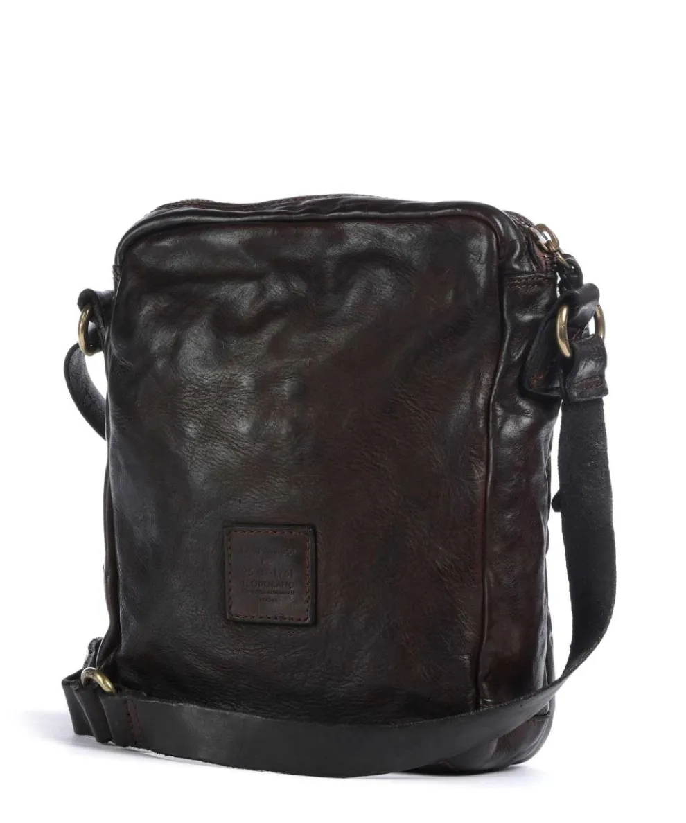 Crossbody bag softly grained calfskin dark brown