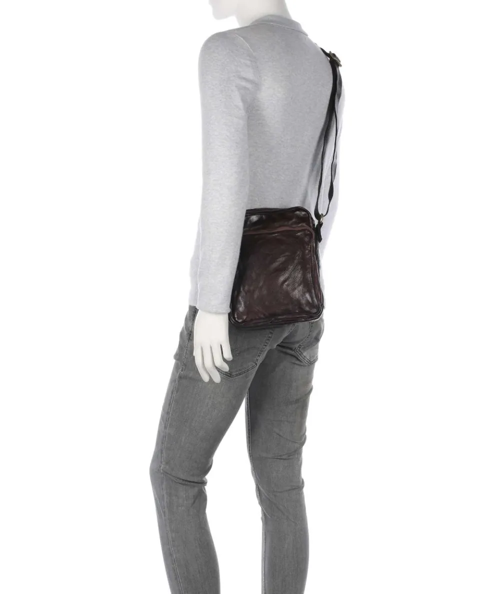 Crossbody bag softly grained calfskin dark brown