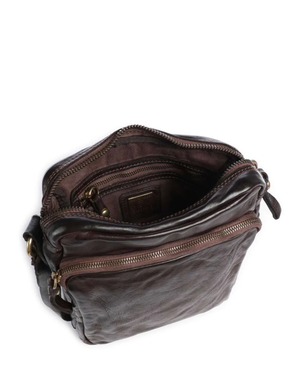 Crossbody bag softly grained calfskin dark brown