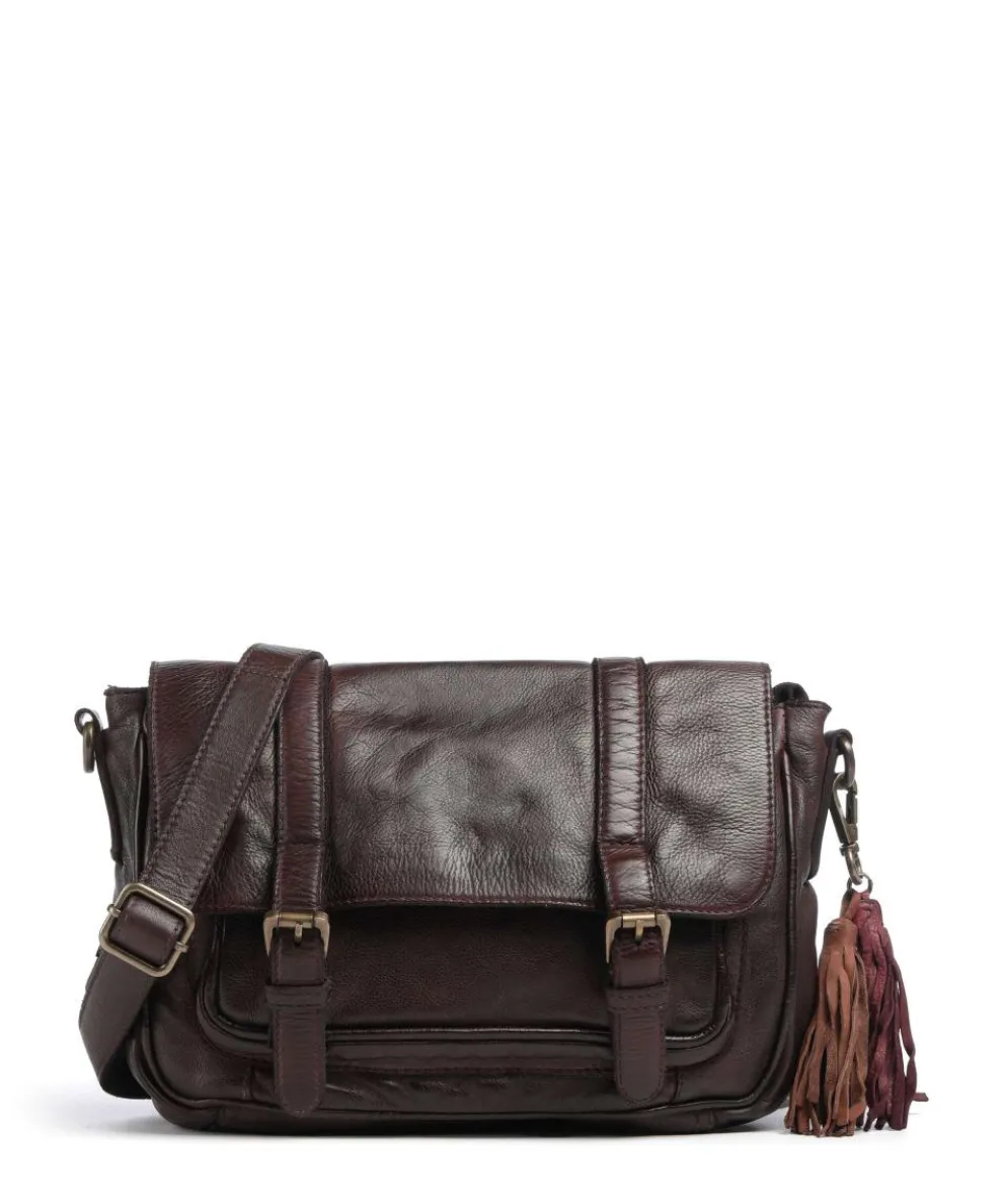Kaisterstrasse 6 Crossbody bag grained cow leather mahogany