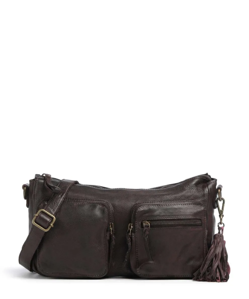 Kaisterstrasse 5 Crossbody bag grained cow leather mahogany