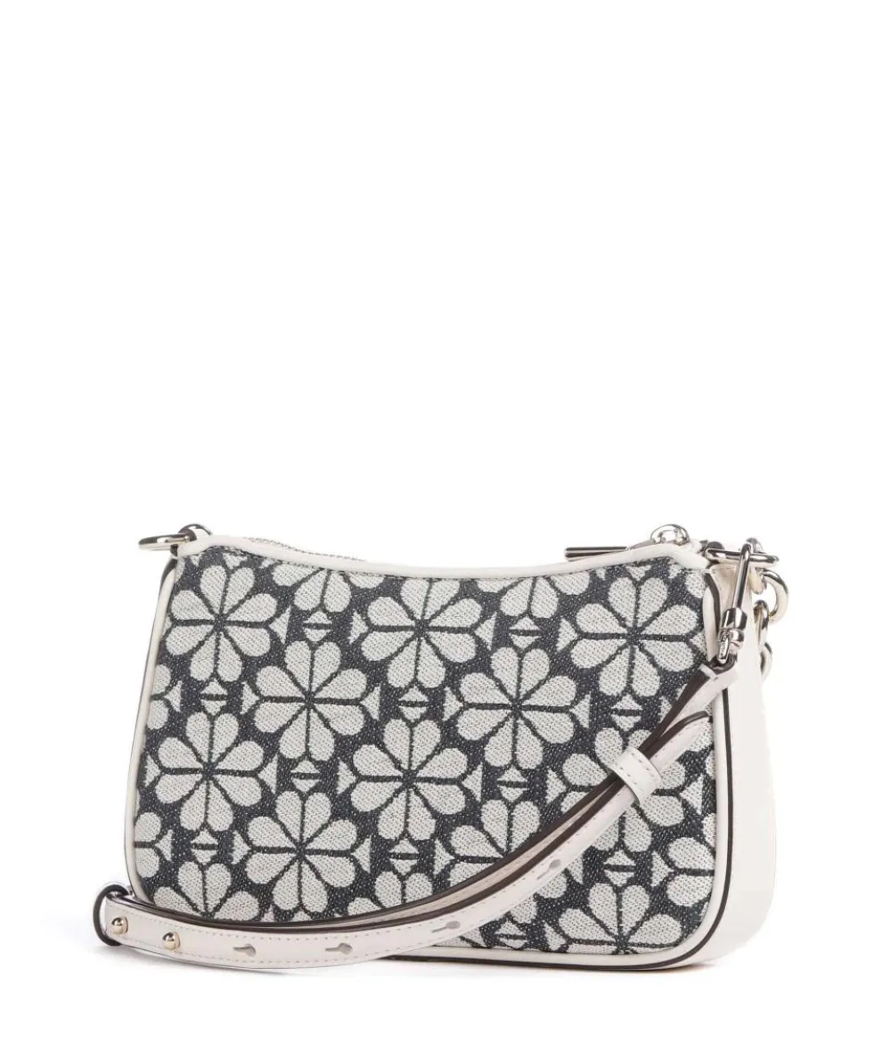 Katy Crossbody bag fabric, fine grain cow leather grey/beige