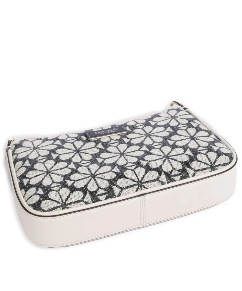 Katy Crossbody bag fabric, fine grain cow leather grey/beige