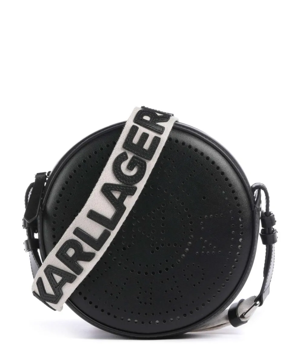 K/Circle Crossbody bag fine grain cow leather black