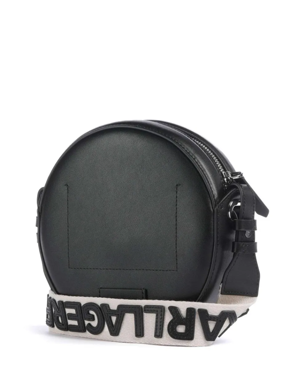 K/Circle Crossbody bag fine grain cow leather black