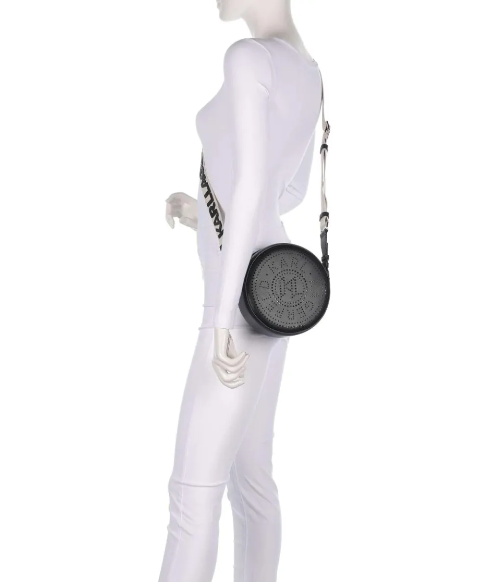 K/Circle Crossbody bag fine grain cow leather black