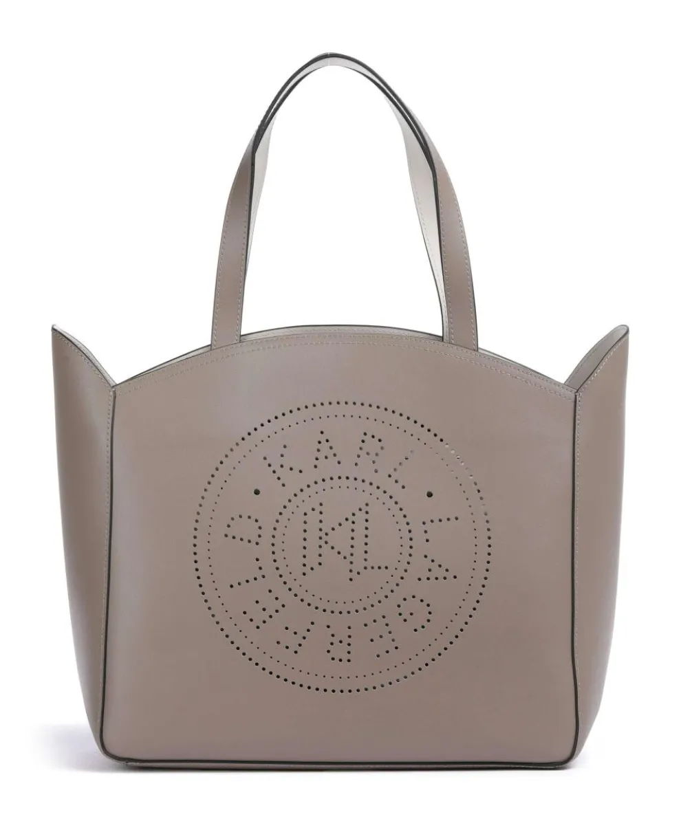K/Circle Medium Tote bag fine grain cow leather taupe