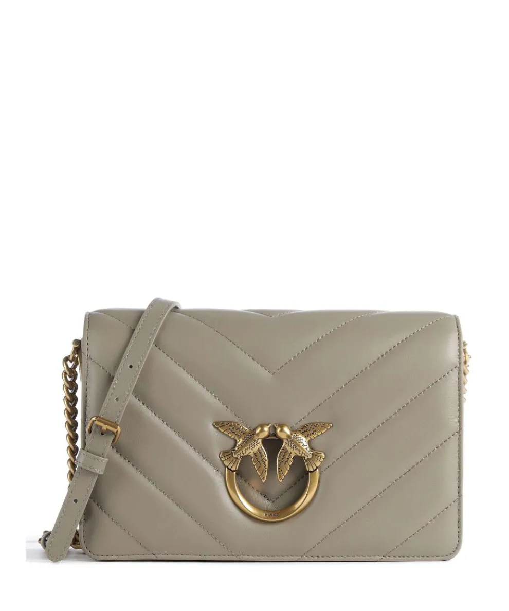 Love Click Classic Crossbody bag sheepskin leather taupe