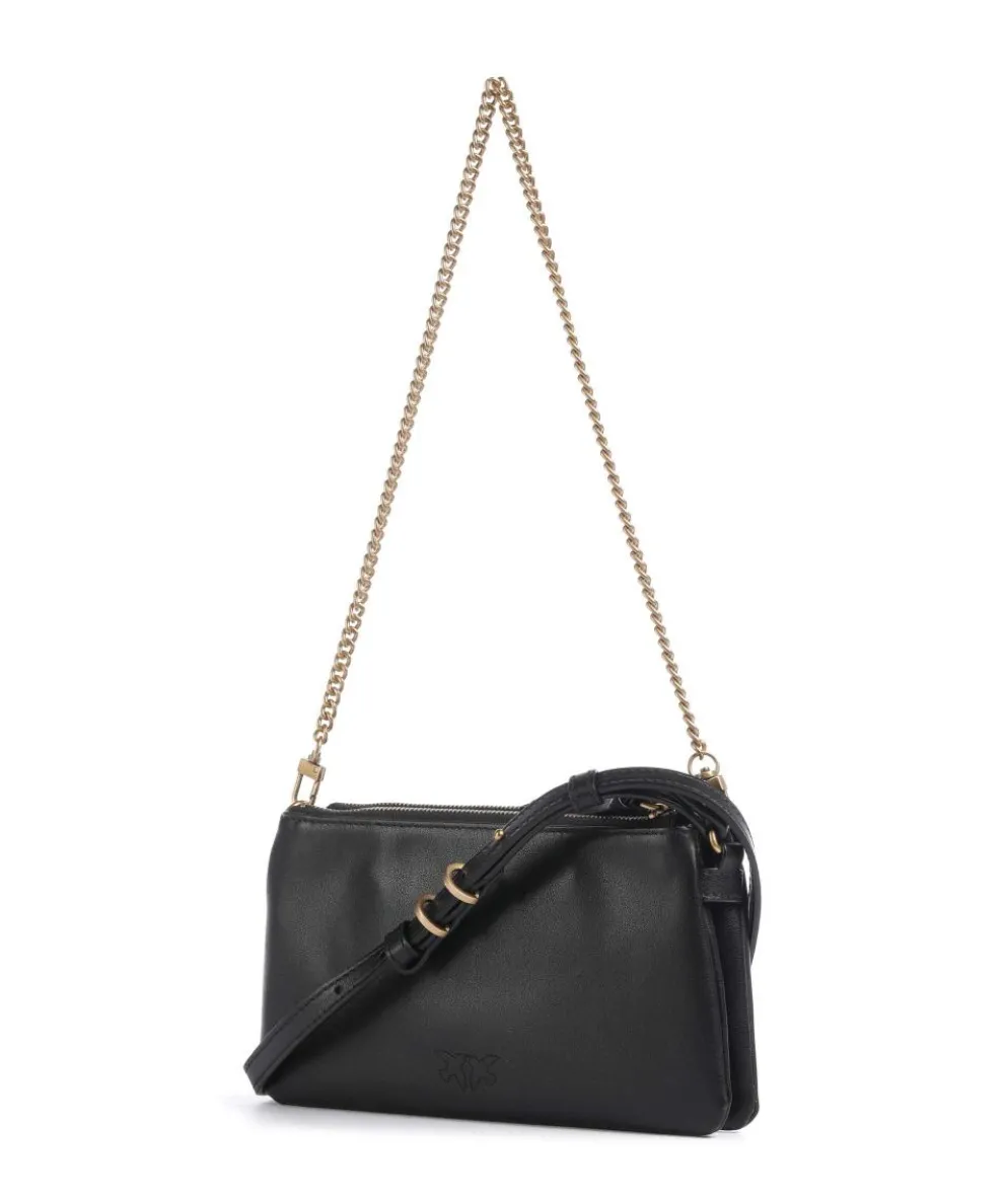 Double Mini Shoulder bag softly grained calfskin black