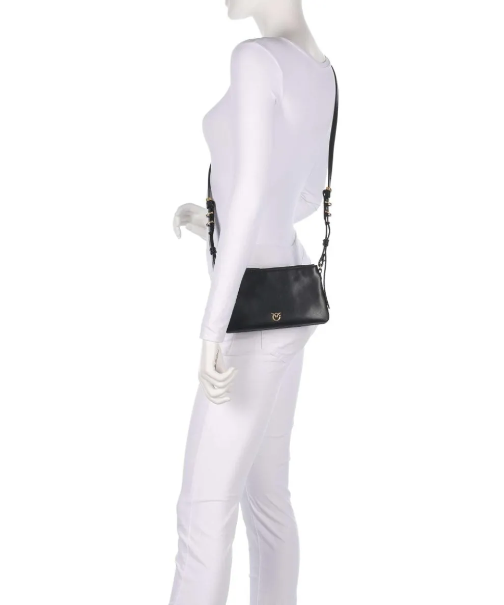 Double Mini Shoulder bag softly grained calfskin black