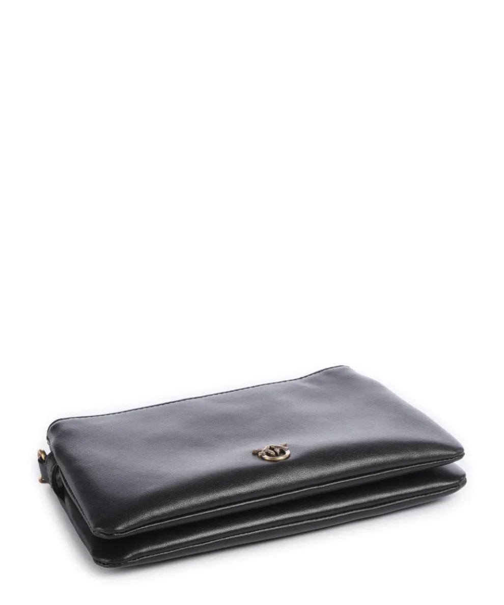 Double Mini Shoulder bag softly grained calfskin black