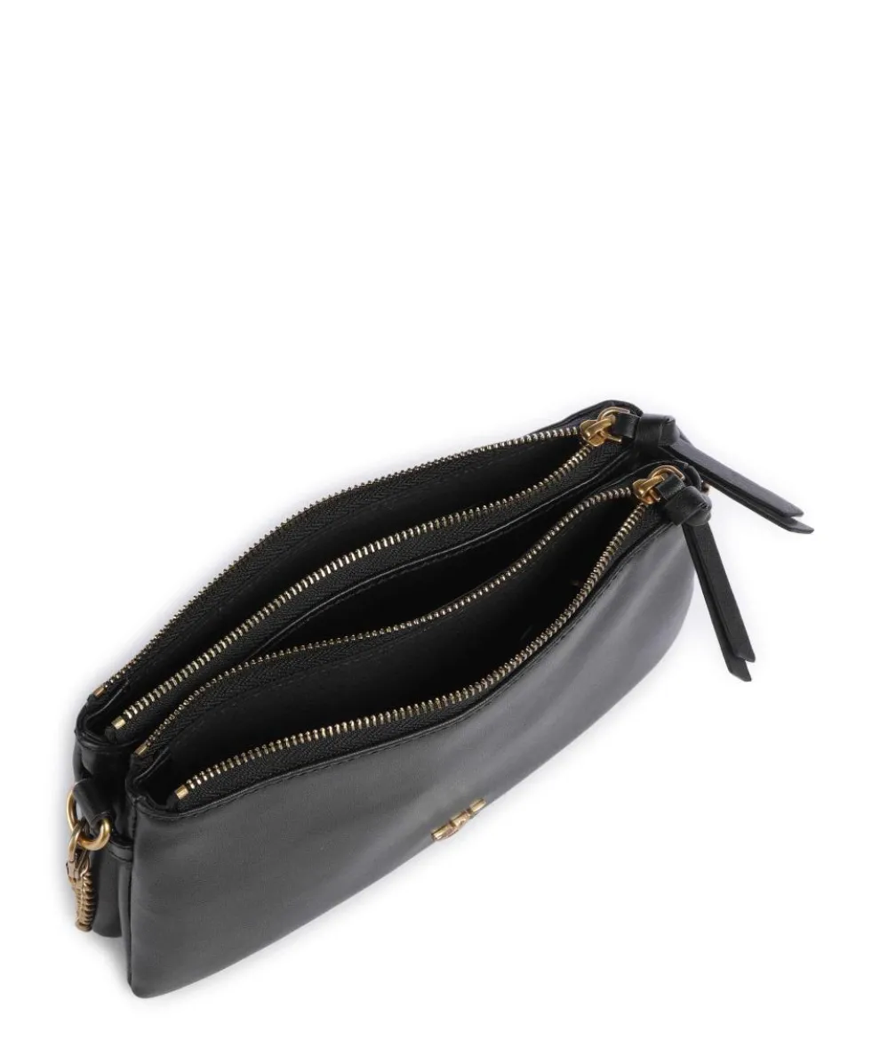 Double Mini Shoulder bag softly grained calfskin black