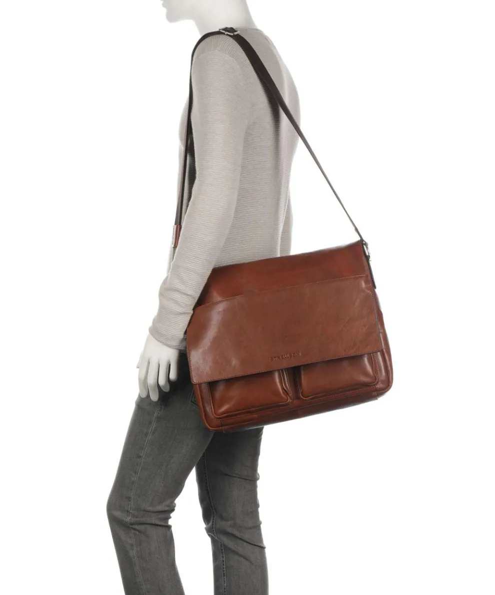 Kenley Jeremy Briefcase 15″ buffalo leather cognac