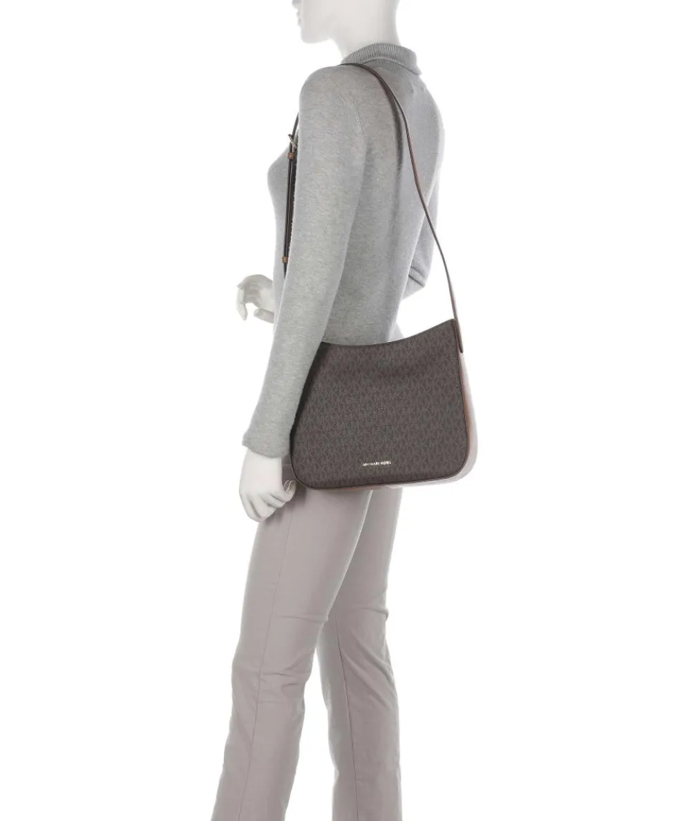 Kensington Hobo bag canvas dark brown