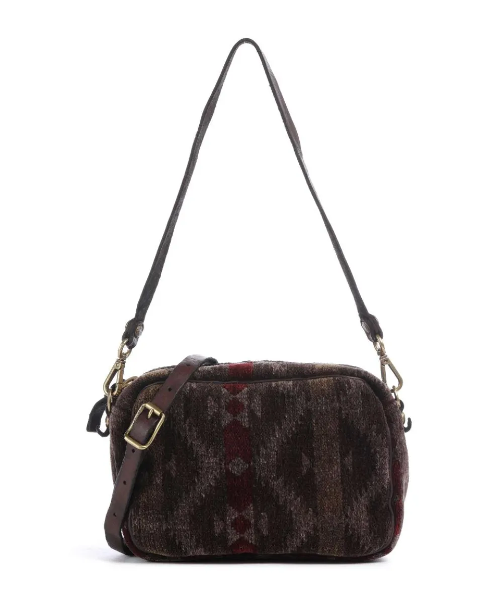 Shoulder bag fabric dark brown