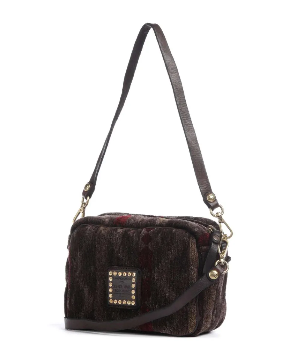 Shoulder bag fabric dark brown