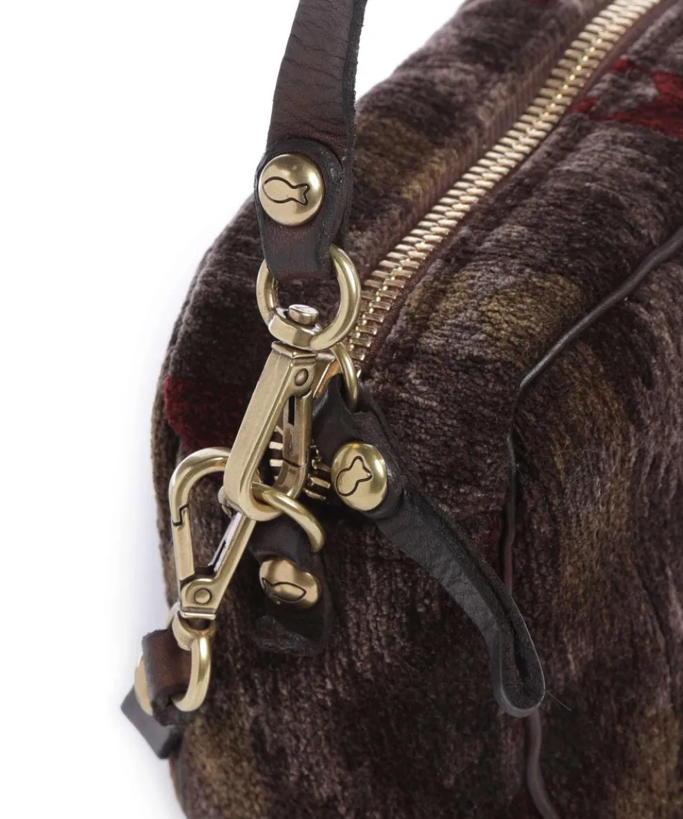 Shoulder bag fabric dark brown