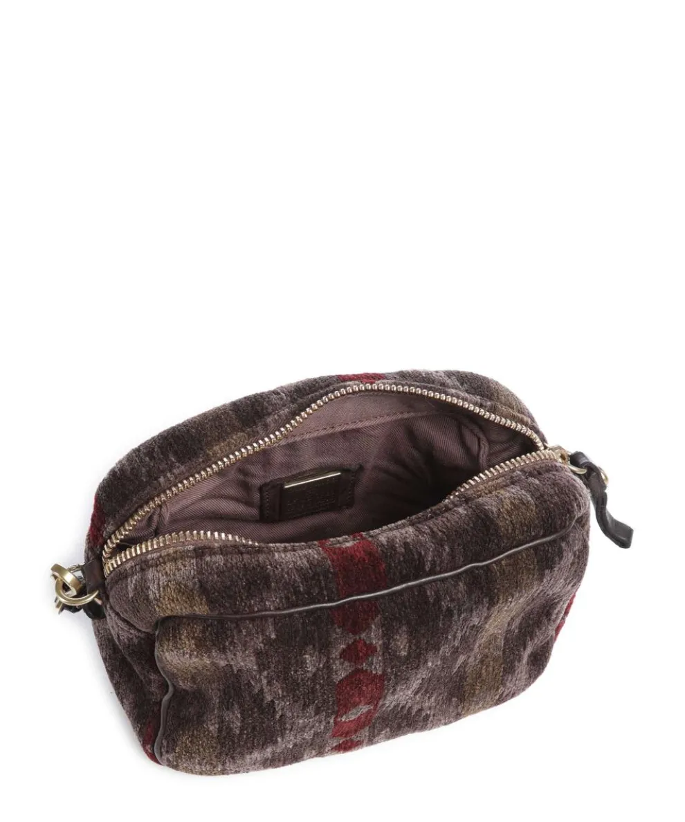 Shoulder bag fabric dark brown