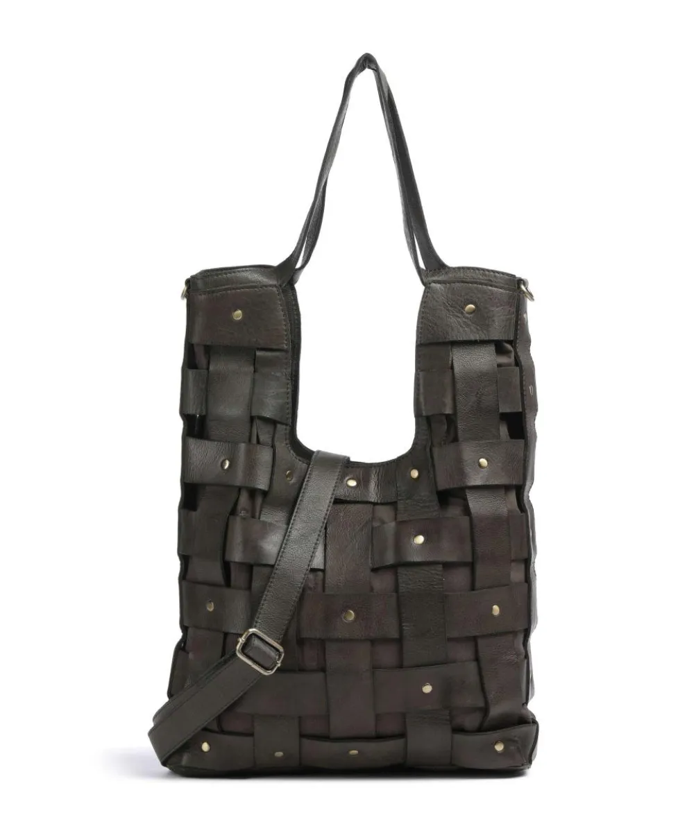 Griesgasse 4 Tote bag grained cow leather dark green