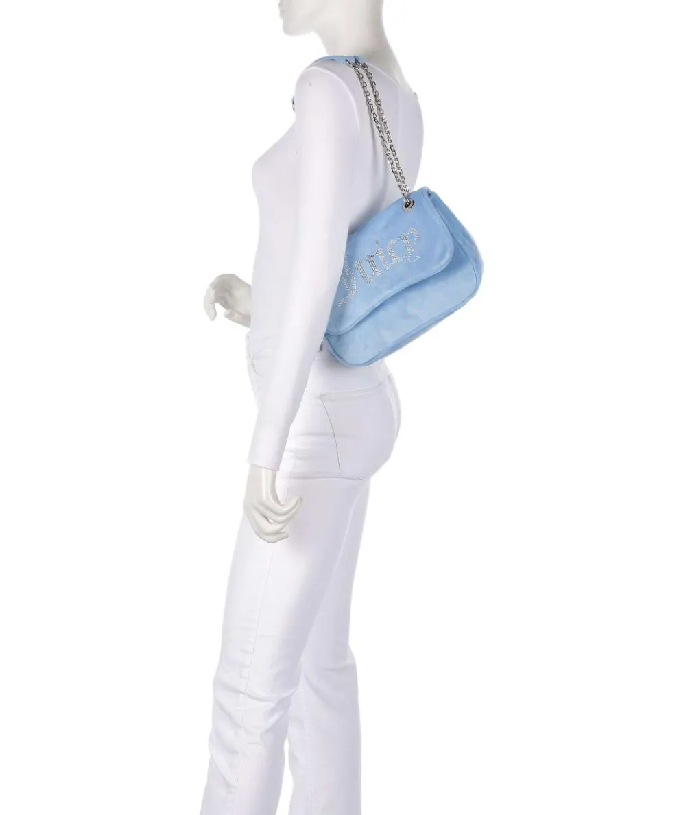 Kimberly Shoulder bag velvet fabric light blue