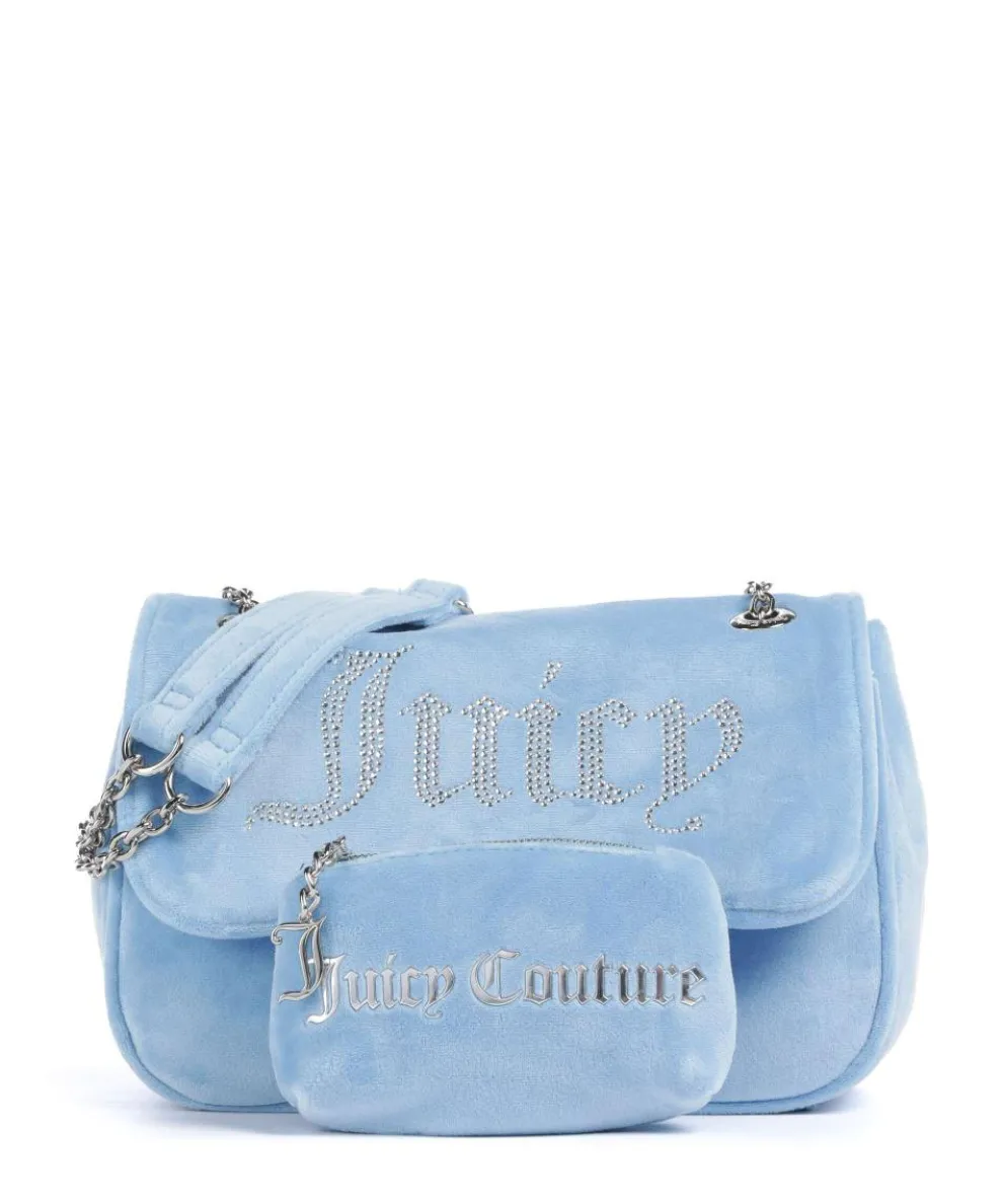 Kimberly Shoulder bag velvet fabric light blue