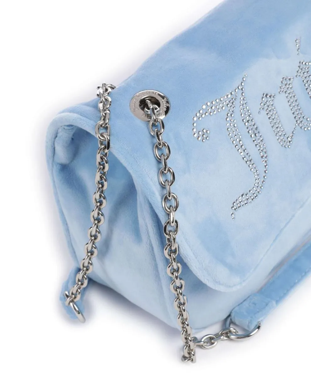 Kimberly Shoulder bag velvet fabric light blue