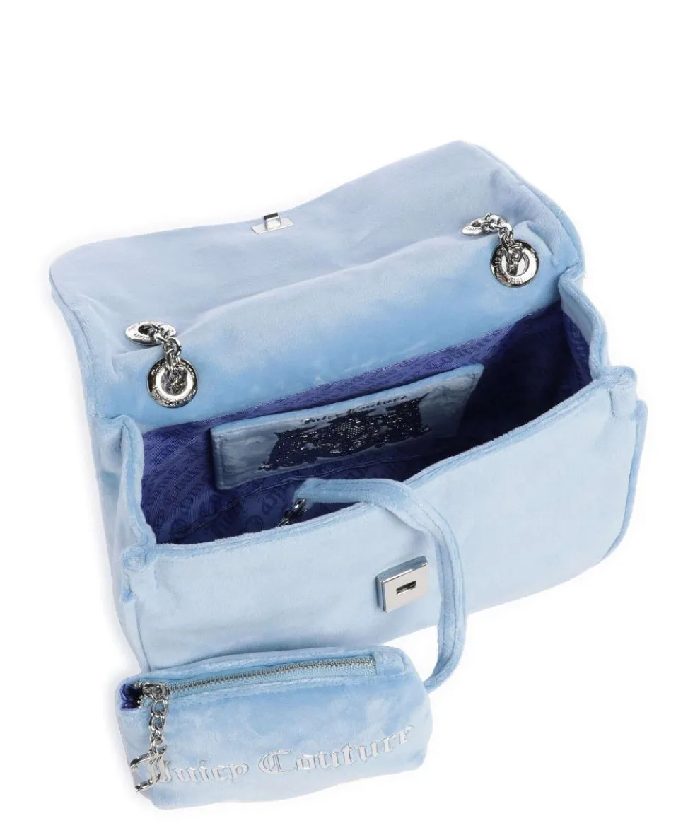 Kimberly Shoulder bag velvet fabric light blue
